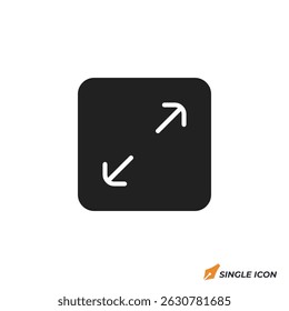 Zoom-Symbol, Vektorgrafik. Zoomsymbol einzeln auf weißem Hintergrund
