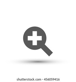 zoom in icon vector isolated on white background. Lupe symbol for your design, logo, application, UI
