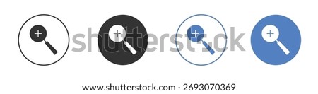 Zoom in icon vector. Logo Template illustration design