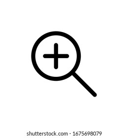 Zoom icon vector. Magnifying glass icon vector