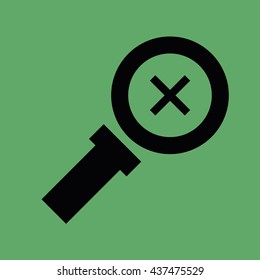 Zoom in icon vector. Magnifying glass icon