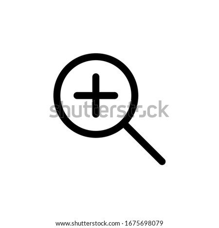 Zoom icon vector. Magnifying glass icon vector