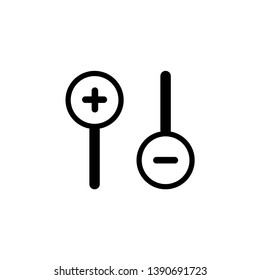 Zoom Icon Vector Magnifying Symbol Illustration - Vector