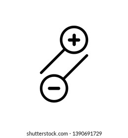 Zoom Icon Vector Magnifying Symbol Illustration - Vector