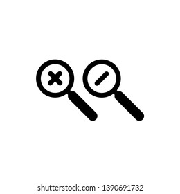 Zoom Icon Vector Magnifying Symbol Illustration - Vector