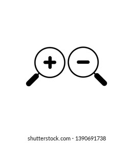 Zoom Icon Vector Magnifying Symbol Illustration - Vector