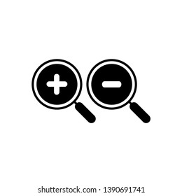 Zoom Icon Vector Magnifying Symbol Illustration - Vector