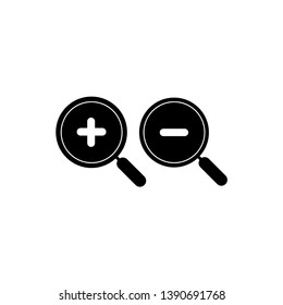Zoom Icon Vector Magnifying Symbol Illustration - Vector