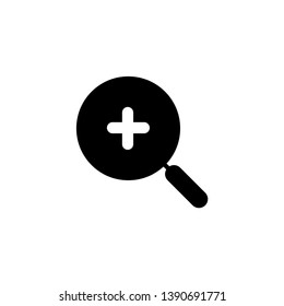 Zoom Icon Vector Magnifying Symbol Illustration - Vector