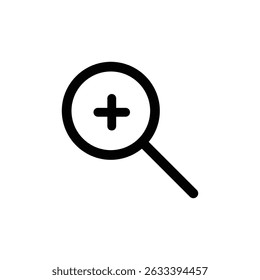 Acercar el Vector de iconos. Símbolo de Búsqueda. Buscar contorno de icono.