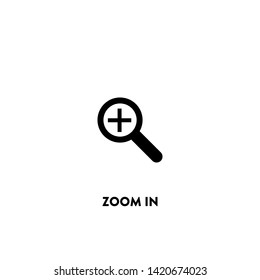 zoom in icon vector. zoom in sign on white background. zoom in icon for web and app