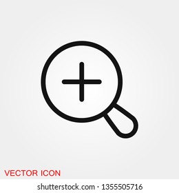 Zoom icon vector sign symbol for design