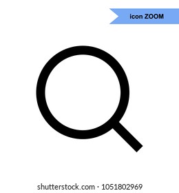 
Zoom icon. Vector. Social. Flat. Analyzing. 
