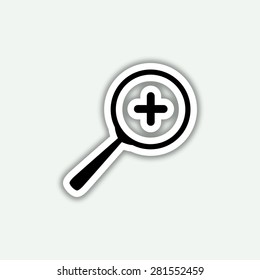 zoom icon - vector sticker