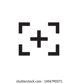 Zoom icon vector. Zoom symbol. Linear style sign for mobile concept and web design. Zoom symbol illustration. Pixel vector graphics - Vector.