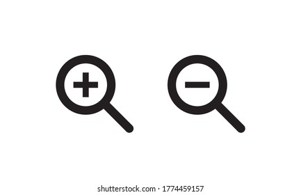 Zoom Icon Vector in Trendy Style. Magnifier Symbol Illustration