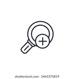 Zoom In icon. vector.Editable stroke.linear style sign for use web design,logo.Symbol illustration.