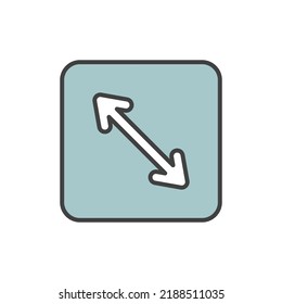 zoom in, full screen icon vector illustration logo template for many purpose. Isolated on white background. full color cartoon