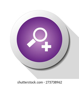 Zoom in, web icon. Vector design