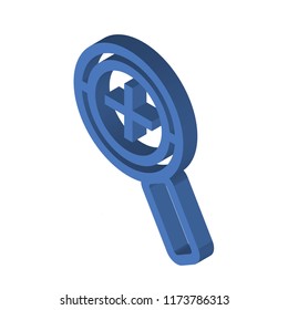 Zoom isometric left top view 3D icon