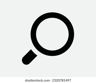 Zoom Lens Icon. Magnifying Glass Magnifier Search Optical Research Look Focus Seek Enlarge Black White Sign Symbol Artwork Graphic Clipart EPS Vector