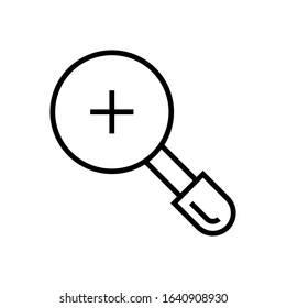 zoom in line art vector icon - ui icon vector
