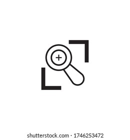 zoom in line art vector icon - ui icon vector