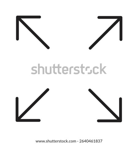 Zoom Line Icon Expand or Enlarge Symbol