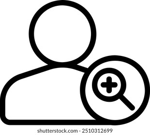 zoom line icon illustration vector