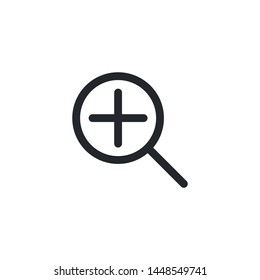 Zoom In Line Icon Vector Illustration Eps