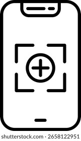 Design de ícone de vetor de linha de zoom