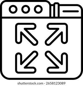 Diseño de icono de Vector de línea de zoom