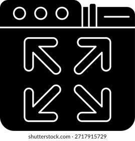 Diseño de icono de Vector de línea de zoom