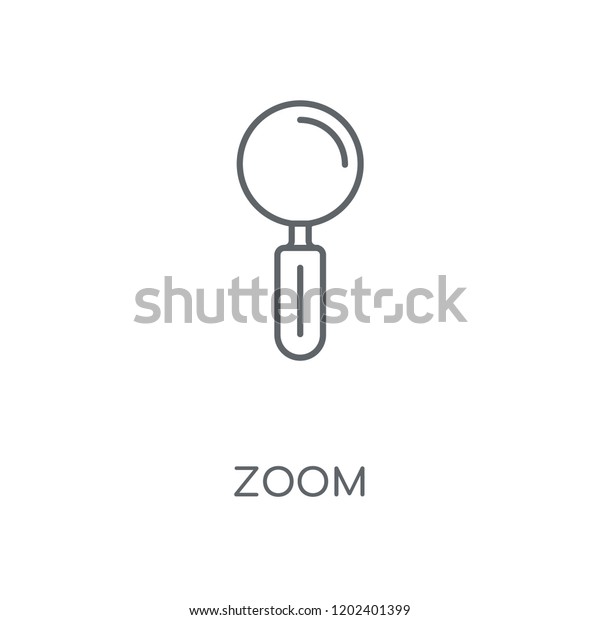 Zoom Linear Icon Zoom Concept Stroke Stock Vector (Royalty Free