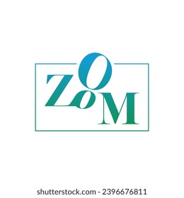 zoom logo in frame. gradient zoom concept