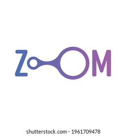 
zoom logo on white background. blue-purple zoom logo