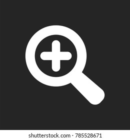 Zoom in magnifier icon