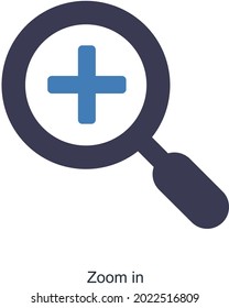 Zoom in or Magnifier Icon Concept