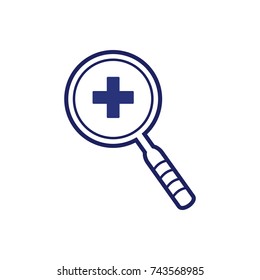 zoom in magnifier vector icon, search icon 