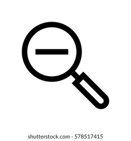 Zoom in mini line, icon, background and graphic. The icon is black and white, linear  flat, vector, pixel perfect, minimal, suitable for web and print. 