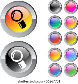 Zoom multicolor glossy round web buttons.