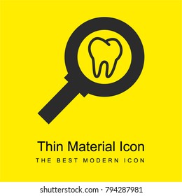 Zoom on tooth bright yellow material minimal icon or logo design