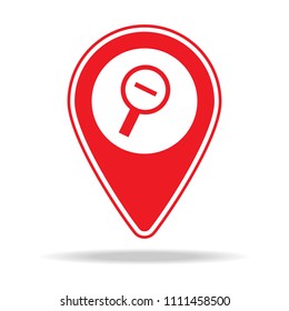 zoom out alt map pin icon. Element of warning navigation pin icon for mobile concept and web apps. Detailed zoom out alt map pin icon can be used for web and mobile on white background