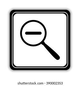 Zoom out  - black vector icon