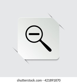 Zoom out  - black vector icon