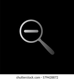 Zoom out -  black vector icon