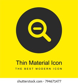 Zoom out bright yellow material minimal icon or logo design