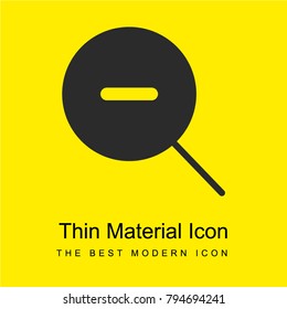 Zoom out bright yellow material minimal icon or logo design