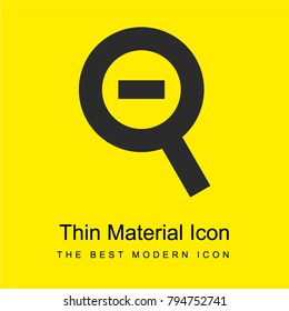 Zoom Out bright yellow material minimal icon or logo design
