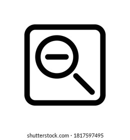 Zoom Out (Camera) icon outline vector